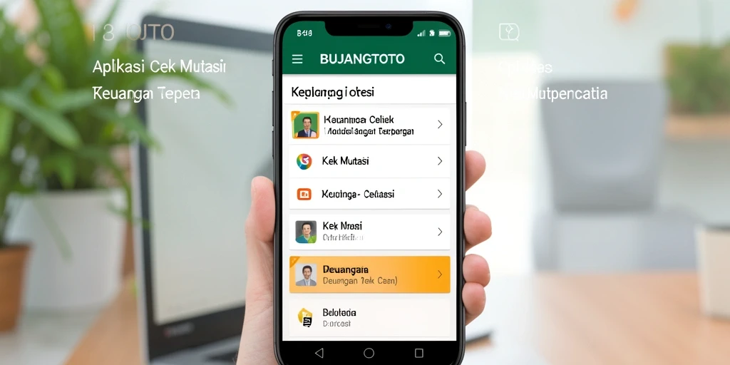 Antarmuka aplikasi BUJANGTOTO menampilkan fungsi Cek Mutasi secara jelas.