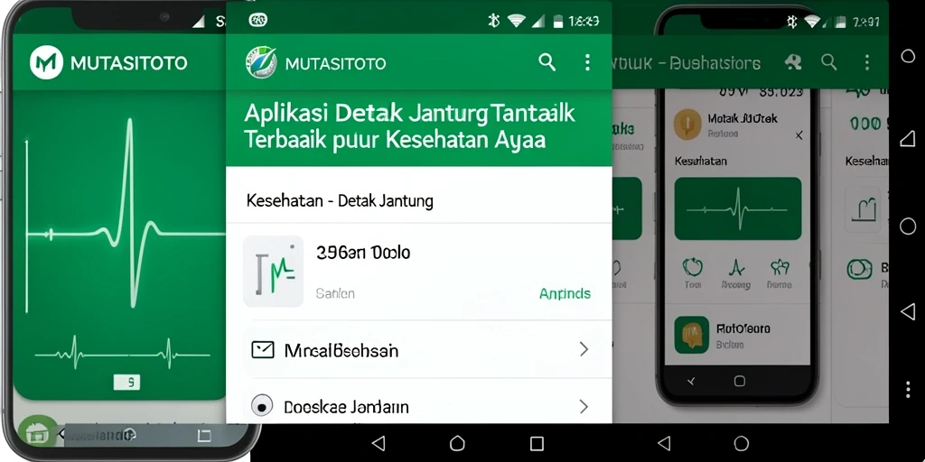 Antarmuka MUTASITOTO menampilkan data detak jantung dengan jelas dan menarik.