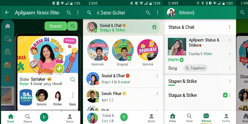 Antarmuka S80 yang menarik untuk Status & Stiker.